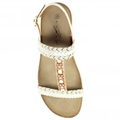 Lunar Sidcup White Sandal -Elle Shoes Shop lunar sidcup white sandal p5654 340216 medium