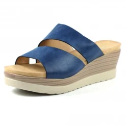 LUNAR Mandy Navy Open Toe Wedge -Elle Shoes Shop mandy navy open toe wedge p5268 343195 medium