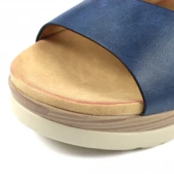 LUNAR Mandy Navy Open Toe Wedge -Elle Shoes Shop mandy navy open toe wedge p5268 343219 medium