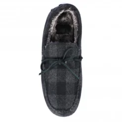 Mens Lumber Check Felt Moccasin Slipper -Elle Shoes Shop mens lumber check felt moccasin slipper p4723 309398 medium