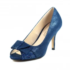 LUNAR Mira Navy Peep Toe Court Shoe -Elle Shoes Shop mira navy peep toe court shoe p5734 344592 medium