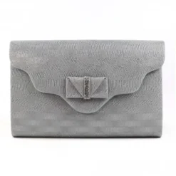 LUNAR Mira Pewter Clutch Bag