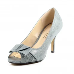 LUNAR Mira Pewter Peep Toe Court Shoe -Elle Shoes Shop mira pewter peep toe court shoe p5735 344601 medium