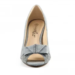 LUNAR Mira Pewter Peep Toe Court Shoe -Elle Shoes Shop mira pewter peep toe court shoe p5735 344602 medium