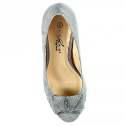 LUNAR Mira Pewter Peep Toe Court Shoe -Elle Shoes Shop mira pewter peep toe court shoe p5735 344604 medium