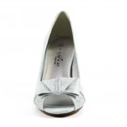 LUNAR Mira Silver Peep Toe Court Shoe -Elle Shoes Shop mira silver peep toe court shoe p5736 344610 medium