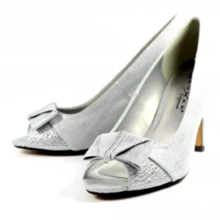 LUNAR Mira Silver Peep Toe Court Shoe -Elle Shoes Shop mira silver peep toe court shoe p5736 344612 medium