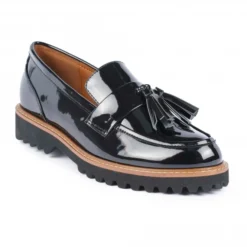LUNAR Neptune Black Tassel Loafers