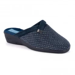 LUNAR Nora Blue Wedge Mule Slipper