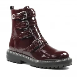 LUNAR Panda Burgundy Ankle Boot