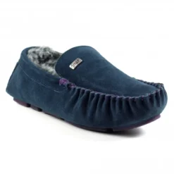Percy II Blue Suede Slipper