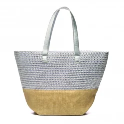 LUNAR Rae Multi Silver Two Tone Beach Bag