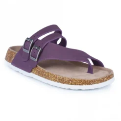 Rebel Purple Leather Toe Loop Sandal