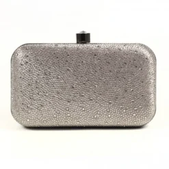 LUNAR Regal / Rubiya Dark Grey Gemstone Clutch