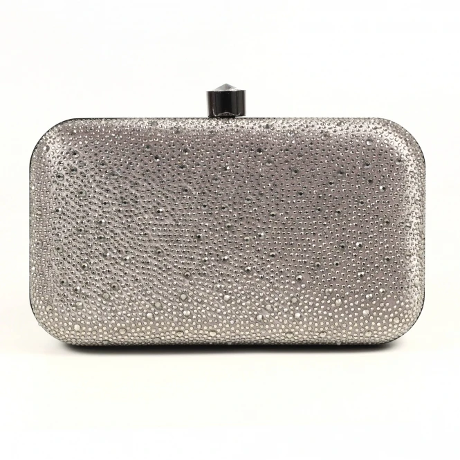 LUNAR Regal / Rubiya Dark Grey Gemstone Clutch 1 LUNAR Regal / Rubiya Dark Grey Gemstone Clutch