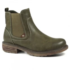 LUNAR Roxie Green Ankle Boot