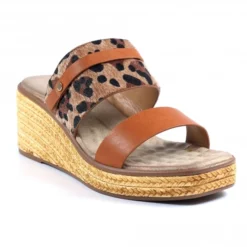 LUNAR Saphira Tan Wedge Sandal