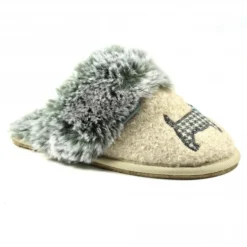 Scottie III Beige Mule Slipper