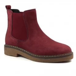 Skye Burgundy Suede Ankle Boot