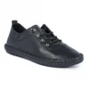 LUNAR St. Ives Black Sole Plimsoll