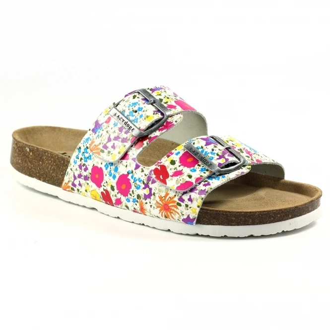 Tide Multi Floral Leather Sandal 1 Tide Multi Floral Leather Sandal