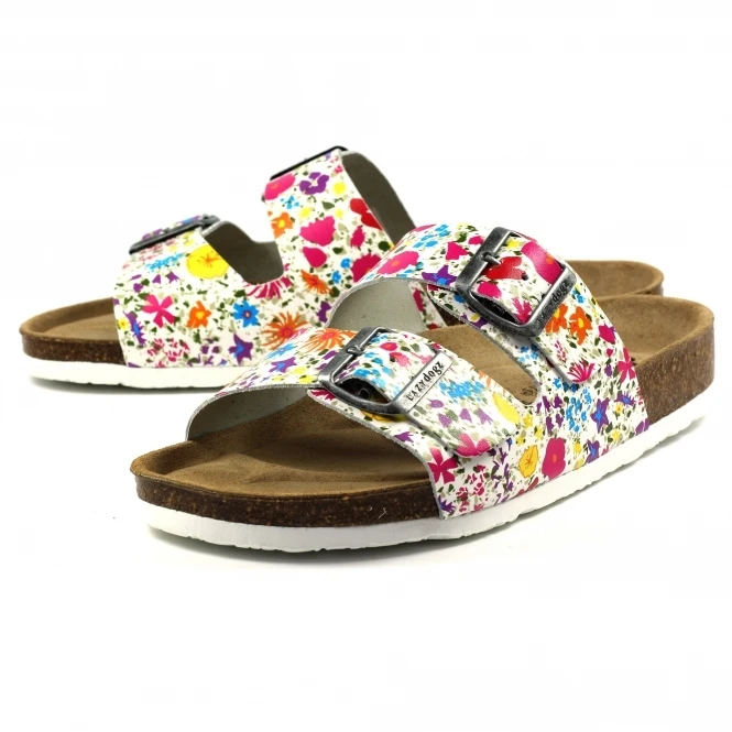 Tide Multi Floral Leather Sandal 4 Tide Multi Floral Leather Sandal - Image 4
