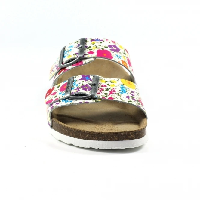 Tide Multi Floral Leather Sandal 8 Tide Multi Floral Leather Sandal - Image 8