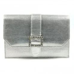 LUNAR Trixabel Silver Satin Bag