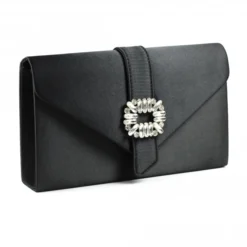 LUNAR Venice Black Satin Bag