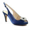 LUNAR Venice Navy Peep Toe Slingback