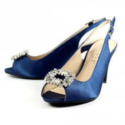 LUNAR Venice Navy Peep Toe Slingback -Elle Shoes Shop venice navy peep toe slingback p5317 325140 medium