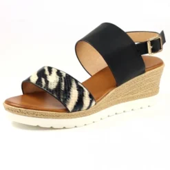 LUNAR Zelda Black Snakeskin Wedge -Elle Shoes Shop zelda black snakeskin wedge p5111 301846 medium