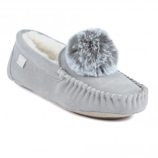 Elle Shoes Shop -Elle Shoes Shop lazy dogz bessie grey suede slipper p4893 293772 medium